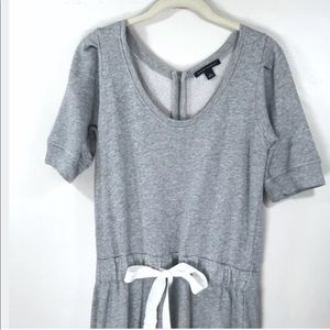 Comfy Cotton Short Sleeve Grey Dress